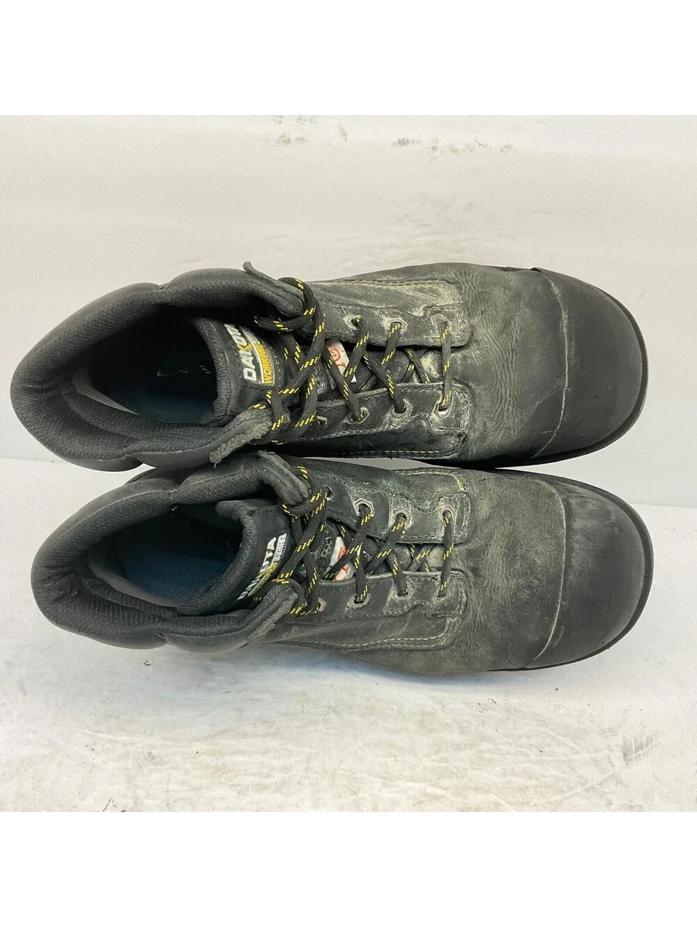 DAKOTA Men's 6'' 877 STEEL TOE STEEL PLATE Work Boots Black Size 10M